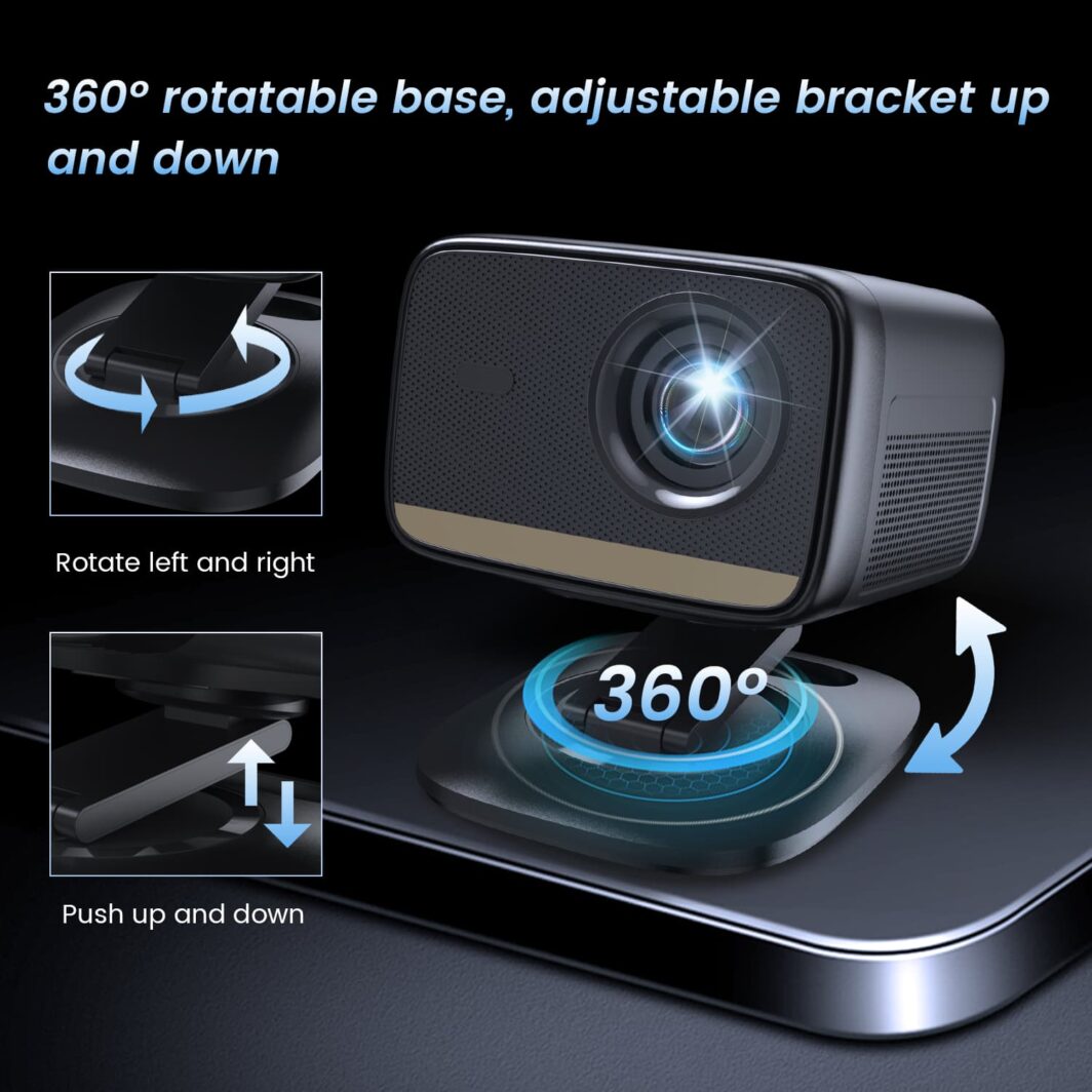 1080p Full HD projector with adjustable stand