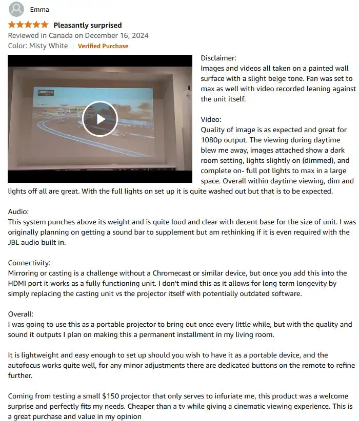 Google TV projector reviews in UK