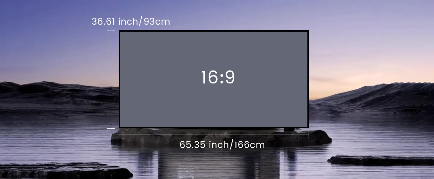 75 inch ALR Fresnel UHD Projector Wall Screen