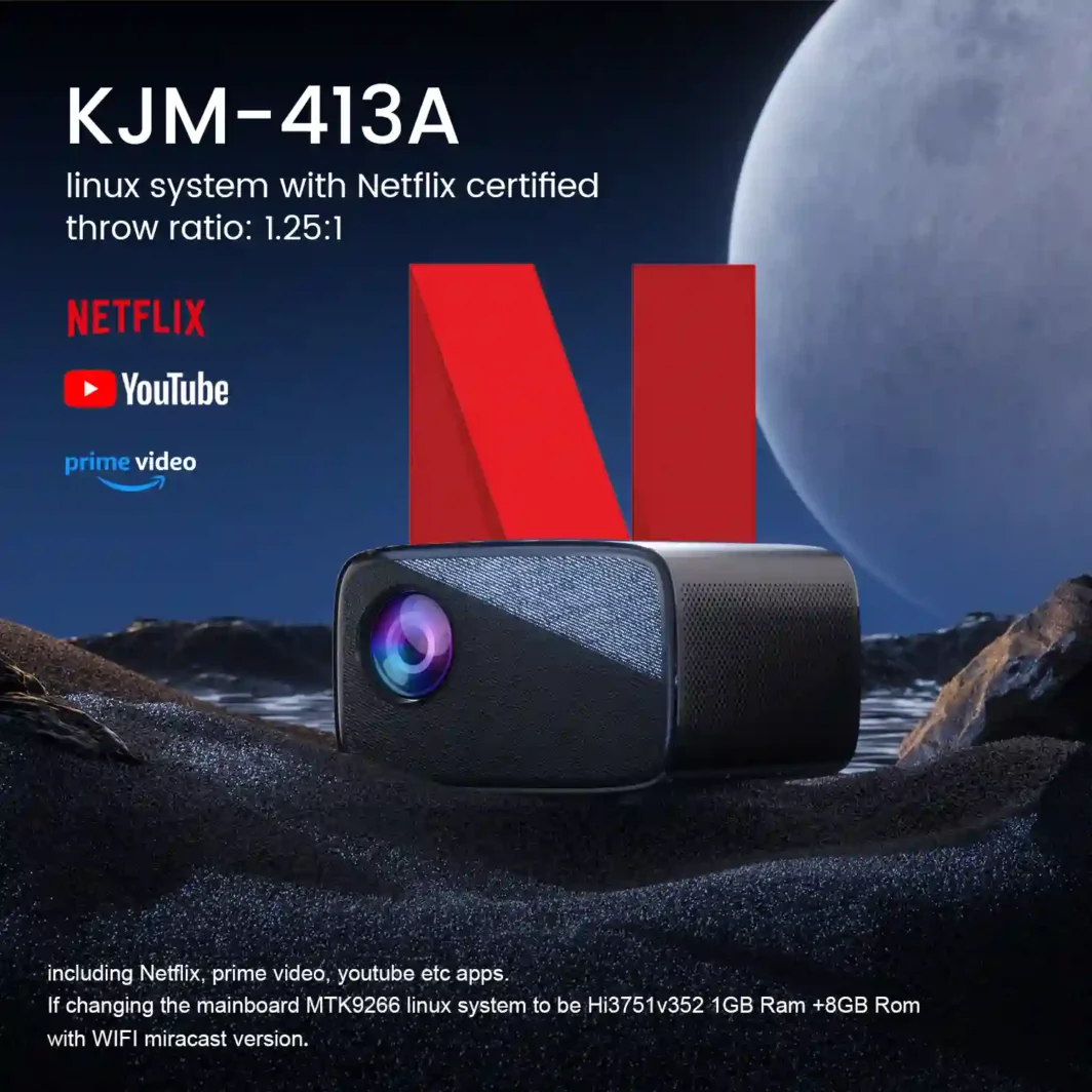Good HD projector with built-in Netflix and YouTube