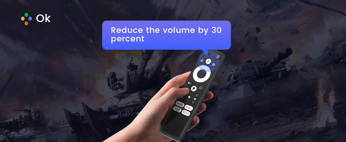 support Google voice control-Lower the volume