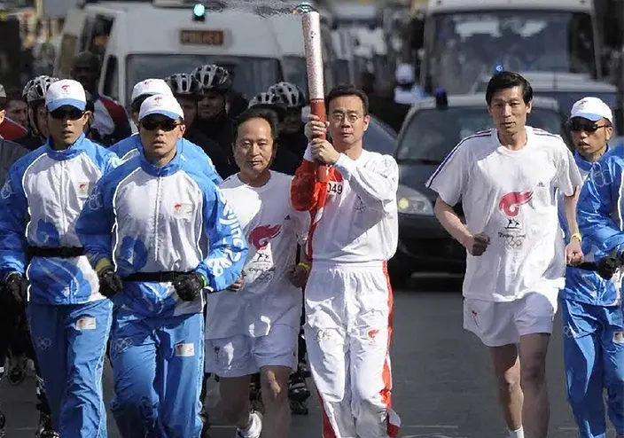 The torchbearers of the 2008 Beijing Olympic Games