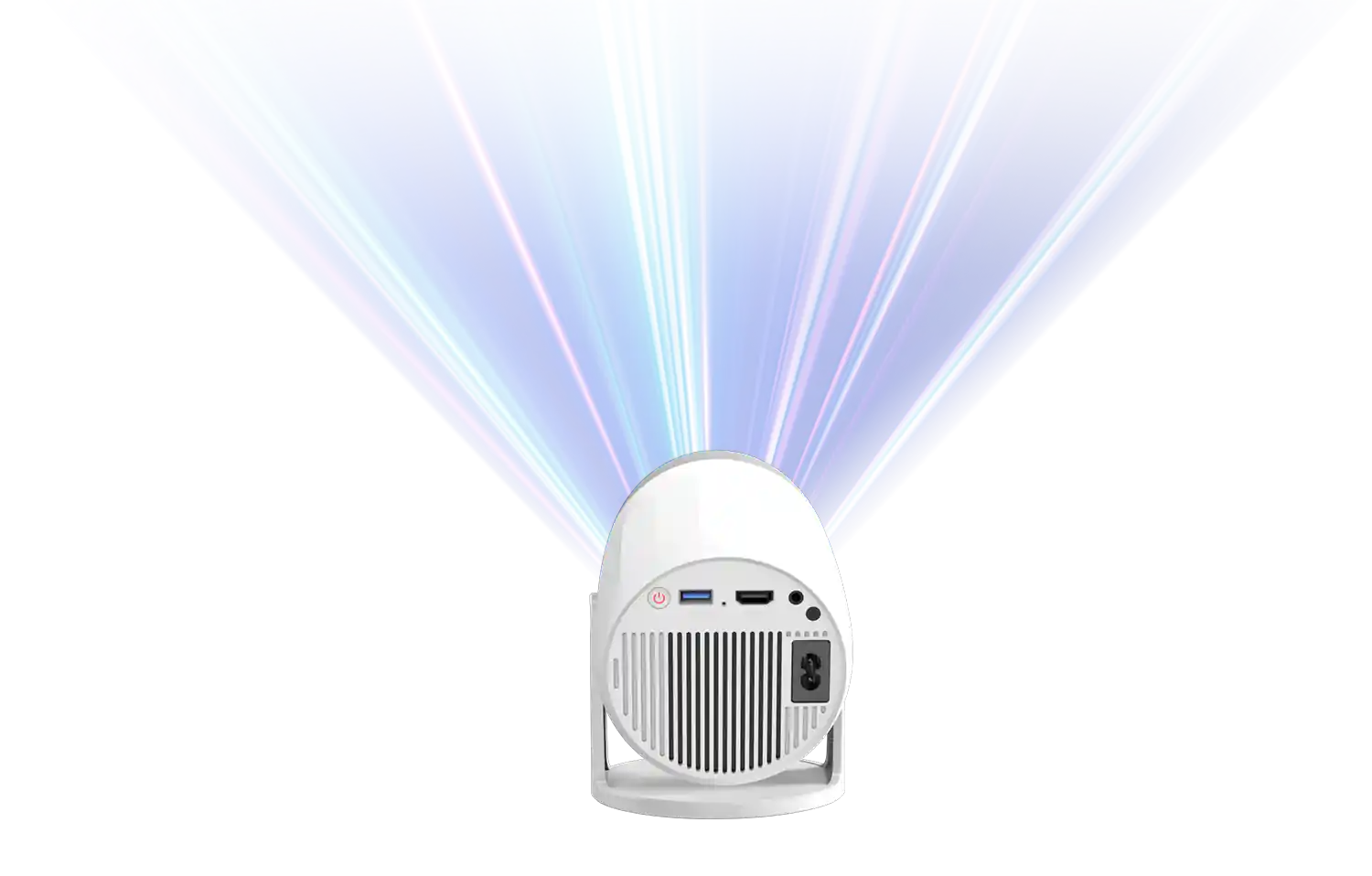 Back View of Portable Mini Projector with Adjustable Stand