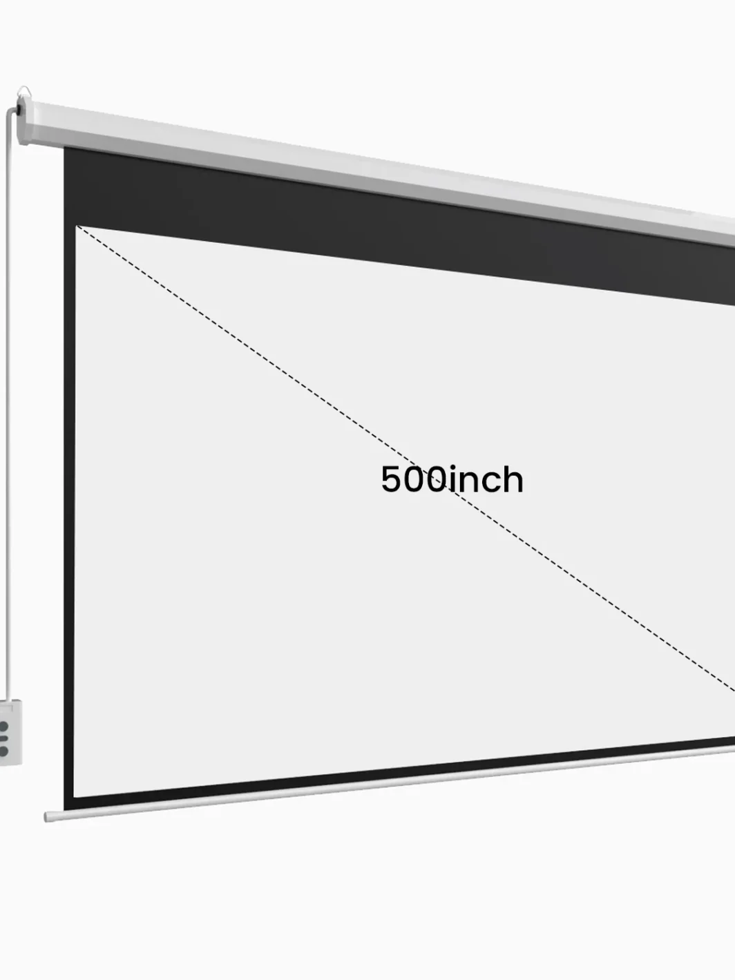 Écran de diffusion motorisé sur mesure 150-500", blanc mat, rabattable